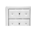 Baxton Studio Stella Crystal Tufted White Upholstered Modern Nightstand 98-4821